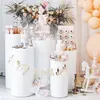 Feestdecoratie ronde cilinder pedestal display kunst decor cake rack plint pijlers voor doe -het -zelf bruiloft decoraties vakantie240r