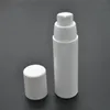 20pcs/lote 15ml 30ml 50ml Branco Plástico Plastic Shampoo Cosmético Amostra Recipientes de emulsão LOÇÃO AIM AR AIR BONGS