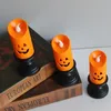 Other Event Party Supplies Halloween Decorative Candlestick Pumpkin Lantern Carnival Terror Prop Electronic Candle Lamp 230821