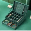 New Jewelry Box Organizer Doublelayer Storage Earring Ring Case Large Capacity Premium Display Holder with Lock 230814