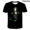 T-shirts pour hommes Alien T-shirt d'été hommes femmes enfants 3D imprimé hauts à la mode garçon fille enfants à manches courtes Cool t-shirts