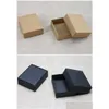 Gift Wrap 10 Sizes Kraft Black White Packaging Box Blank Carton Paper With Lid Cardboard Lz1804 Drop Delivery Home Garden Festive Part Dhrdj