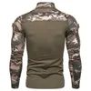 Herren T -Shirts Herren Sport im Freien Militär Tarnung Langarm T -Shirt Mode Casual Long Sleeve Shirt 230822