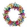 Decorative Flowers Butterfly Wreath Hanging Butterflies Wedding Party Decorations Artificial Hangings