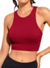 Traje de yoga 2023 Mujeres Sexy Sports Bra Gym O Cuello Sin mangas Crop Top Mujer Ropa deportiva sin costuras Push Up Entrenamiento Fitness Chaleco Tops