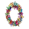 Decorative Flowers Butterfly Wreath Hanging Butterflies Wedding Party Decorations Artificial Hangings