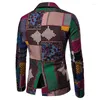 Trajes de hombre 2023 diseños estilo africano para hombre chaqueta de lino con costura de impresión teñido chaqueta para hombre traje de moda de verano abrigo masculino