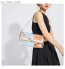 トートレーザーゼリーバッグサマークリアハンドバッグと財布のトレンドデザイナー女性のショルダーバッグPVC透明な女性トートバッグボルサスHKD230822