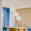 Pendant Lamps Loft Nordic Light Luxury Iron Art And Crystal Bedroom Chandelier Restaurant Living Room Bar Small 3heads