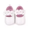 First Walkers Born Baby Shoes Girl Flowers Pu Leather Princess Cotton Sole Anti-slip Dress Walker Toddler Crib