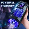Automatisk manlig onanator vibration avsugning maskin verklig oral vagina onani cup för män vibrerande