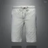 Shorts masculinos verão bordados homens esportes esportes esportes esportes fitness beach homem calça curta impressão para