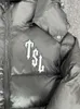 Trapstar London Shooters z kapturem puffer kurtka - czarna / odblaskowa klejenia haftowana termiczna bluza z kapturem mężczyzn