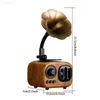 Speakers Mini Retro Antique Gramophone Wireless Bluetoothes Speaker Hands-free Call Card Disk Music Player Home Decoration R230621 L230822