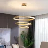 Chandeliers Model Room Cloakroom Living Lustres Para Sala De Jantar Irregular Ring Lighting Suitable For Bedroom Villa Home