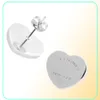Top Quality Heart Earrings For Women Romantic Lovely Stainless Steel Stud Earrings With English Letters Wedding earrings2137772