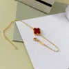 fashion luxury Leaf Clover Chain 4Four Designer Bracelet Brand Jewelry New Style Bracelet Luxury Letter Bracelet Party Wedding Copper Multicolour Jewelry 1920cm W