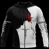 Erkek Hoodies Sweatshirts Sonbahar Marka Hoodie İsa Dövme 3D Baskı Erkekler Spor Giyim UNISEX SOKAK GİYİCİ FERİ