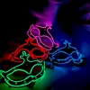 Party Masks Neon Halloween Half Face Mask With Light LED Luminous Ball Masquerade Up Glowing Props 230821