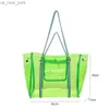 Totes Summer Transparent Jelly Beach Bag Women 2022 New Fashion Waterproof Clear PVC Jelly Tote Large Capacity Female Shoulder Bags HKD230822