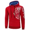 Męskie bluzy swetershirt Men Tiger Tiger Tiger Printed Sweater Płaszcz z kapturem ciepłe koszule jesienne zimowe z kaptury sznurka bluzki sportowe