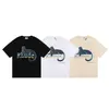 2023 New Men's t Shirt Fashion Designer Rhude Couple American Black Leopard Printed Hip Hop Casual Loose Short Sleeve250c