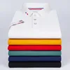 Polos maschile 2023 Summer Shirts traspirante di lusso in cotone ricamato a manica corta Polo Shirt per uomo Casual Formale 230821