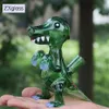 Glass Animals Dab Rigs 6.7 Inches Hookah Novelty Dinosaurs Design Oil Rig Small Water Pipe Bongs for Smoking With 14mm Male Joint Handmade Gifts