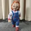 Autres fournitures de fête d'événement Original Seed of Chucky 1/1 Stand Statue Horror Collection Doll Figure Child's Play Good Guys Big Chucky Halloween Props 230821