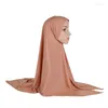 Abbigliamento etnico 20pc Materiale Softy Light Muslim in Stant One Piece Long Hijab con cravatta