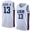 Imprimir Copa Mundial de Estados Unidos 2023 Baloncesto 13 Jaren Jackson Jr Jersey 4 Tyrese Haliburton 11 Jalen Brunson 12 Josh Hart 6 Cameron Johnson 8 Paolo Banchero Estados Unidos