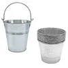 Take Out Containers Outdoor Barbecue Oil Bucket Grease Drip With 10pcs Disposable Foil Liners