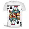 Camisetas masculinas de verão poker jqk t-shirt masculino roupas de moda masculina esportes ao ar livre