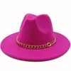 Wide Brim Hats Bucket Purple fedoras wide brim hat Panama felt for male jazz church top cap british women hats men 230821