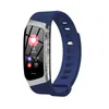 Avogadas de pulso E18 Smart Bracelet Pressão articulada Monitor de atividades de fitness Rastreador de atividades de fitness Assista a água gorjeta de pulseira mulher esportiva