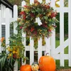 Kwiaty dekoracyjne jesienne wieniec kolorowy liść 13 -calowy Święto Dziękczynienia Zbiór Windows Fall Dekoracje pomarańczowe pomarańczowe