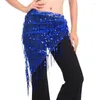 Bühnenverschleiß 1pc Pailletten Tassel Belly Dance Belt Show Kostüme Hüftschal für Frauen Thailand/Indien/Araber Rock Taille Kette