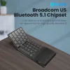 キーボードMissgoal HebrewkoreArussiaタッチパッド付きワイヤレス折りたたみキーボードタブレット用の充電式折りたたみ式Bluetooth230821