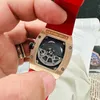 Richarmilles Mens zegarek szwajcarskie sporty zegarki mechaniczne RM005 Seria męska zegarek 18K Rose Gold Data Wyświetlacz Automatyczne mechaniczne Szwajcarskie słynne Watc Hbhe