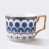 Taglie Ins Nordic Table Dorse Ceramic Cups Tazza di tè Flower Tazza pomeridiana per negozio Tazas Cafe Luxury