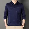 Herrpolos Autumn Business Polo Shirt Fashion Long Sleeve Collar T Male Solid Color Pullover Casual Slim Fit Top 230821