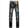 Designer Mens Jeans Big Hole The Beggar Old Style Straight Slim Fit European Wiind All Season Jeans293r