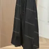 Vestido casual de tração nas costas feminino sem mangas de camada dupla vagem de flor vestido longo com design de cordão