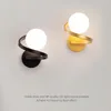 Applique chambre lampes LED luminaires avec ampoule G9 pour salon noir or intérieur applique couloir