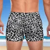 Maillots de bain pour hommes Black Leopard Swim Trunks Animal Print Entraînement Plus Taille Short de bain personnalisé Durable Male Briefs