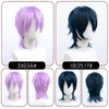 Cosplay Wigs Difei Synthetic preto vermelho rosa Cabelo curto e reto para menino Partido resistente a calor Cabelo falso Mullet Peixe -tipo Men Cosplay Wigs 230822