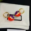 Klassische Buchstaben-Ohrringe, emaillierte, farblich passende Liebes-Modeohrringe für Frauen in 3 Farben
