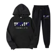 Herren-Trainingsanzüge, TRAPSTAR-bedruckter Trainingsanzug für Herren, ein warmer Kapuzenpullover und warme Baggy-Hosen in 15 Farben zum Joggen, Herbstmode-Hoodies-Set, Oberteil 230822