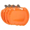 Wegwerp Dinware Halloween Pumpkin Paper Paper Party Supplies Dinner Home Voersy Festival Fruit Gerechten