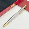 Stylos à bille CT Fine Pôle Stylo À Bille Classique De Luxe Marque Métal Résine Bureau D'affaires Écriture Papeterie Top Cadeau 230821